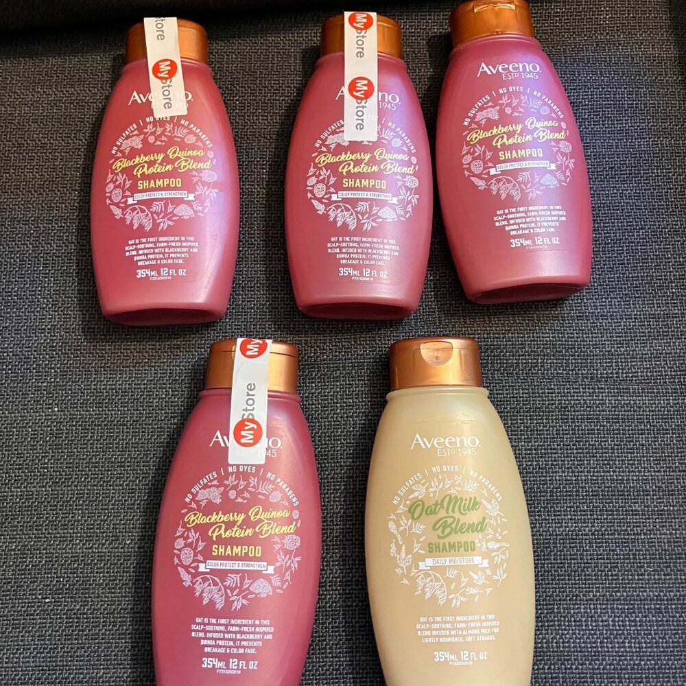 5 Bottles of Various Aveeno Shampoo (354 mL/12 FL oz x5) Type 2